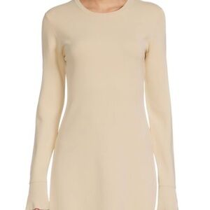 THEORY Milania Tunic Sweater in Ivory "Wood" Size Small